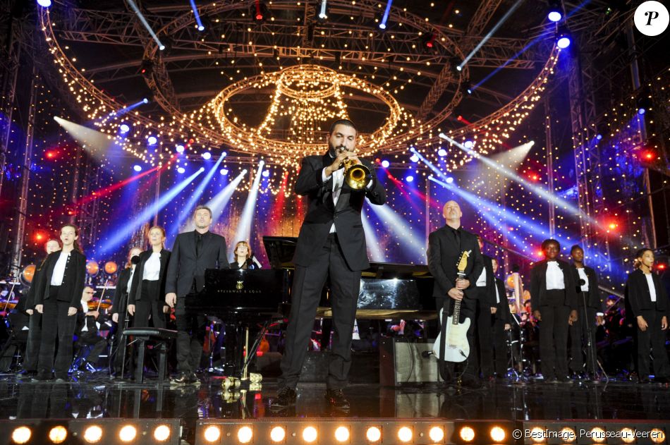Exclusif - Ibrahim Maalouf lors de l'évènement "Le Concert de Paris" depuis le Champ-de-Mars à l'occasion de la Fête Nationale du 14 Juillet 2021. © Perusseau-Veeren/Bestimage