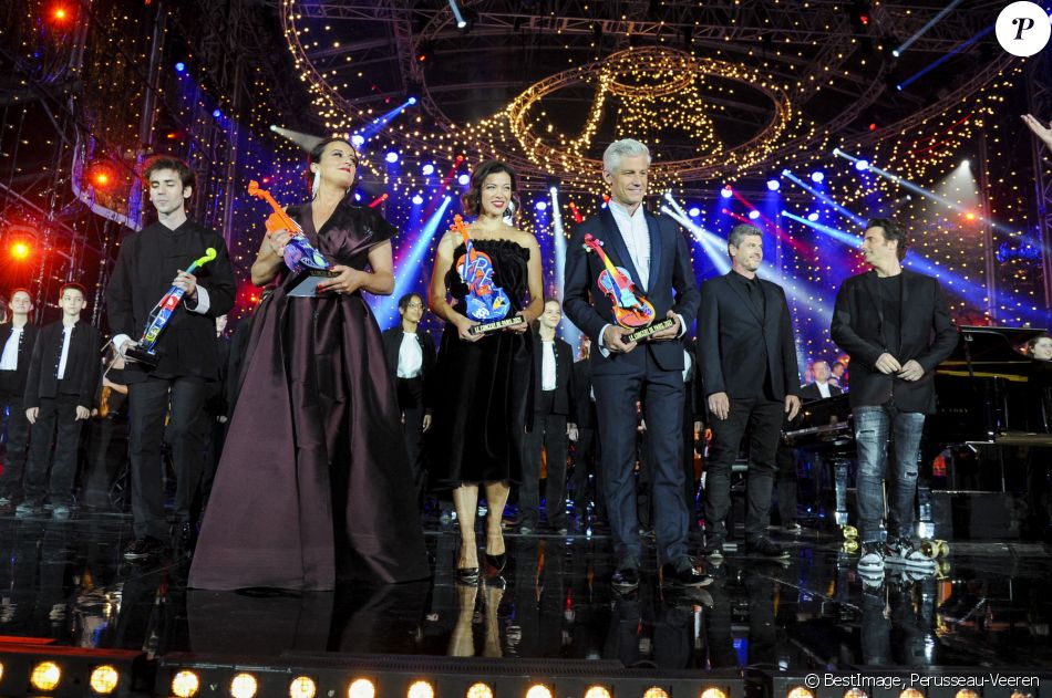 Exclusif - Alexandre Kantorow, Clémentine Margaine, Ksenija Sidorova, Edwin Crossley-Mercer, Richard Orlisnki, Simone Young, Ibrahim Maalouf, Renaud Capuçon, Yende Pretty, Raphaëlle Moreau et Piotr Beczala lors de l'évènement "Le Concert de Paris" depuis le Champ-de-Mars à l'occasion de la Fête Nationale du 14 Juillet 2021.© Perusseau-Veeren/Bestimage