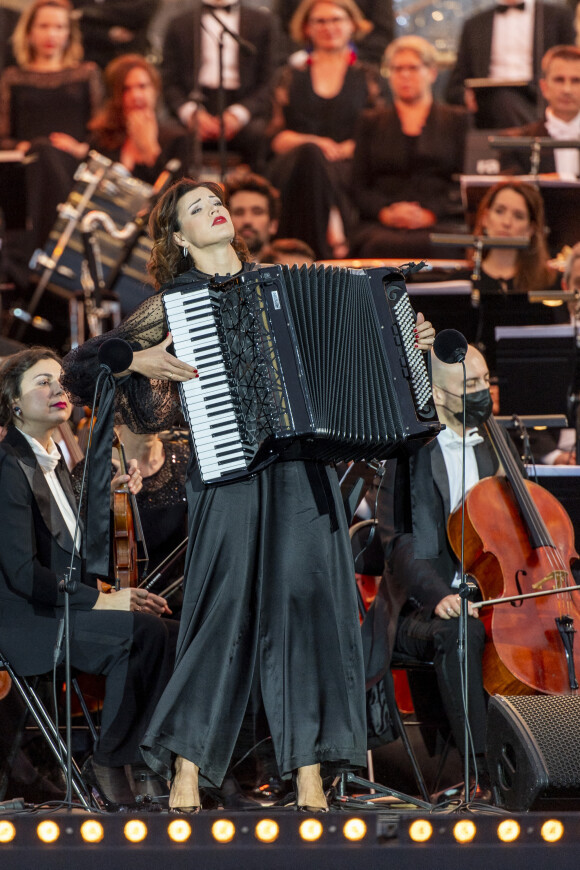Exclusif - Ksenija Sidorova lors de l'évènement "Le Concert de Paris" depuis le Champ-de-Mars à l'occasion de la Fête Nationale du 14 Juillet 2021.  © Perusseau-Veeren/Bestimage