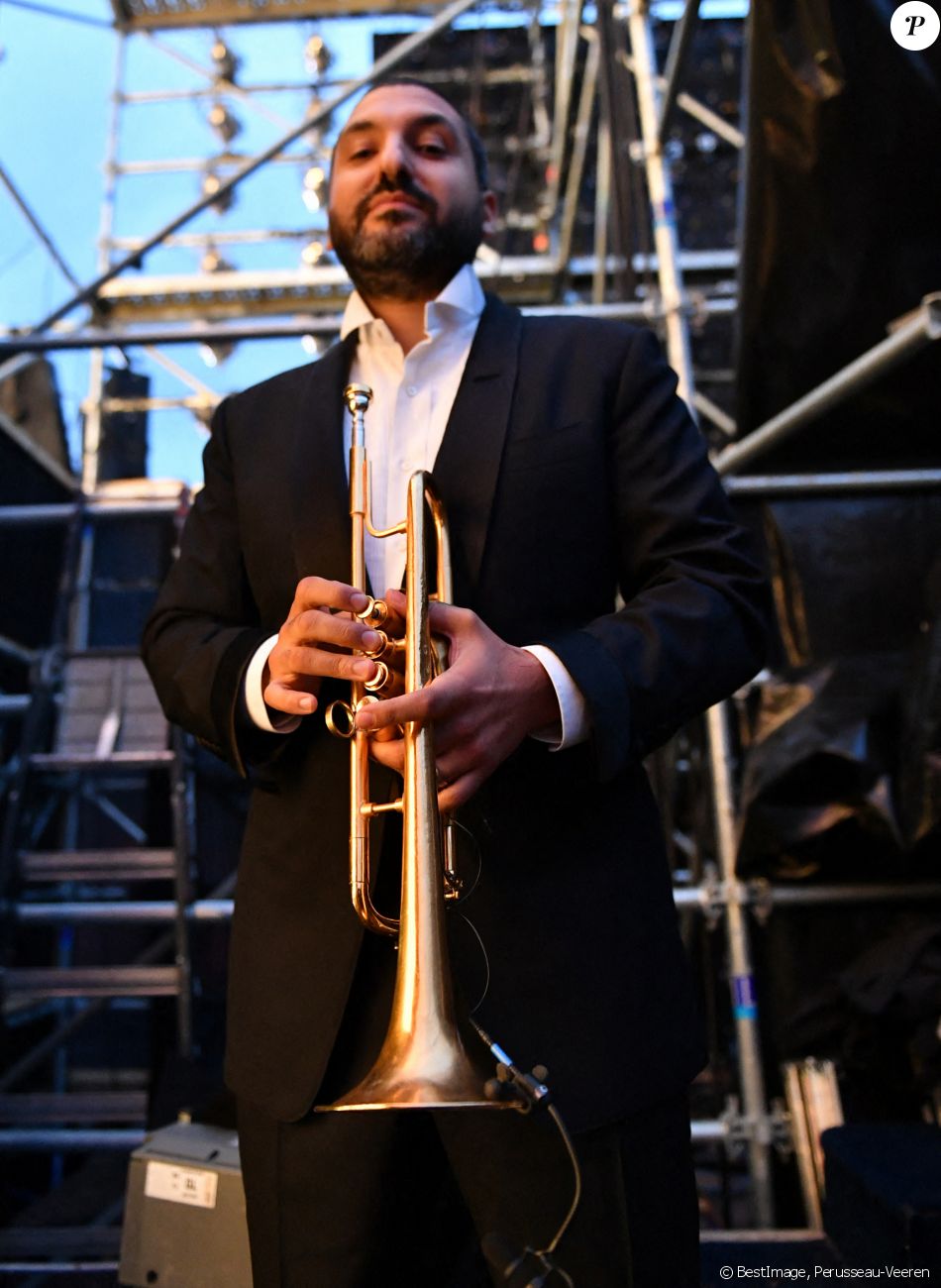 Exclusif - Ibrahim Maalouf lors de l'évènement "Le Concert de Paris" depuis le Champ-de-Mars à l'occasion de la Fête Nationale du 14 Juillet 2021. © Perusseau-Veeren/Bestimage