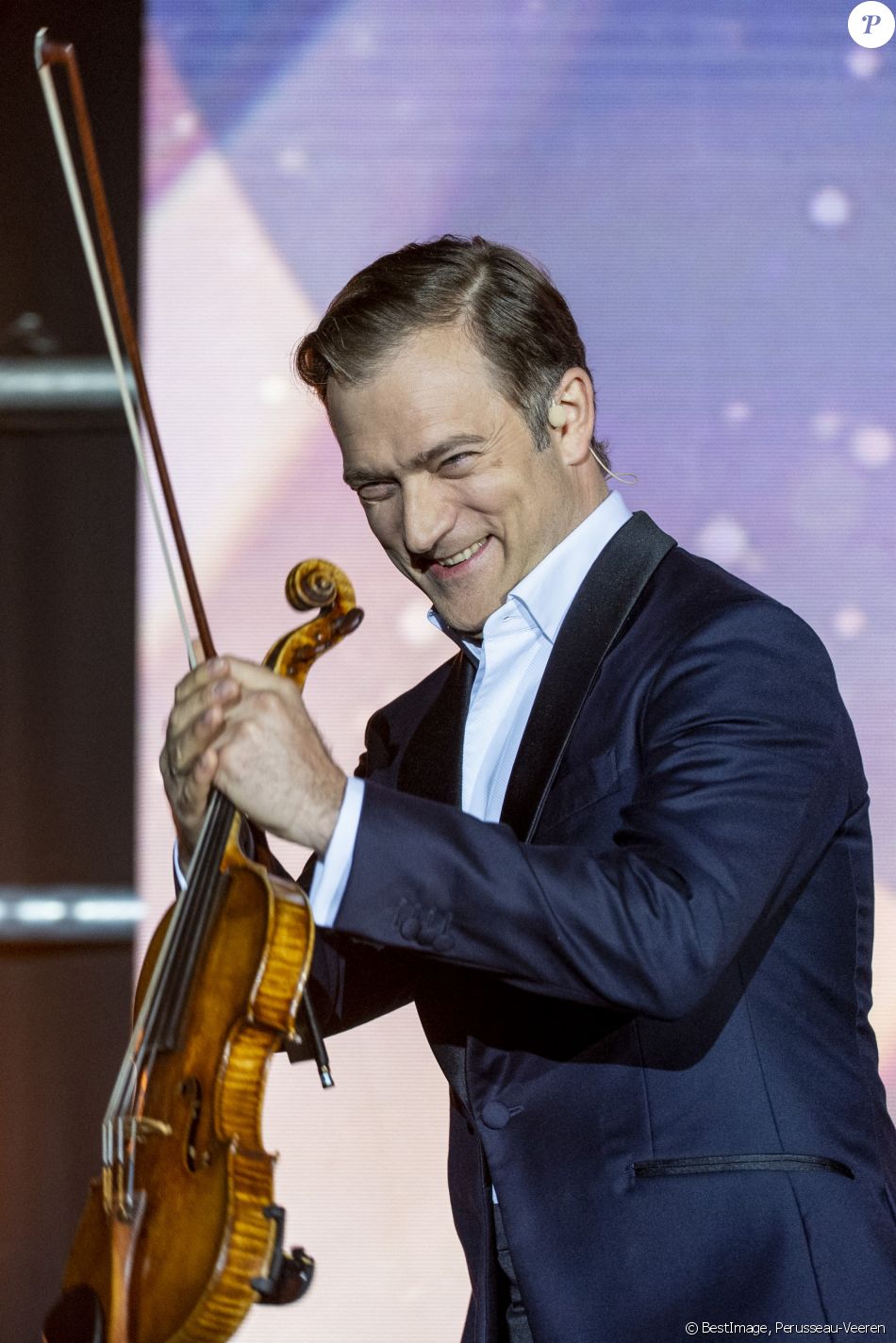 Exclusif - Renaud Capuçon lors de l'évènement "Le Concert de Paris" depuis le Champ-de-Mars à l'occasion de la Fête Nationale du 14 Juillet 2021. © Perusseau-Veeren/Bestimage
