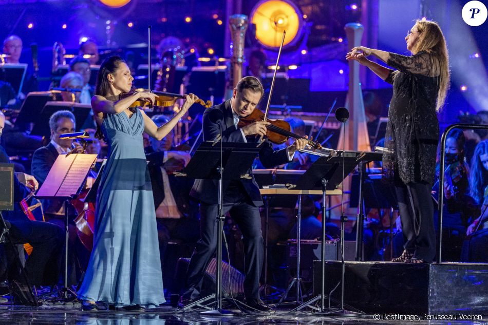 Exclusif - Raphaëlle Moreau lors de l'évènement "Le Concert de Paris" depuis le Champ-de-Mars à l'occasion de la Fête Nationale du 14 Juillet 2021. © Perusseau-Veeren/Bestimage