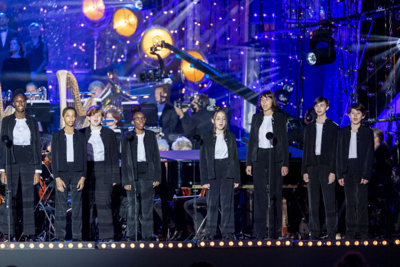 Exclusif - La chorale lors de l'évènement "Le Concert de Paris" depuis le Champ-de-Mars à l'occasion de la Fête Nationale du 14 Juillet 2021. © Perusseau-Veeren/Bestimage
