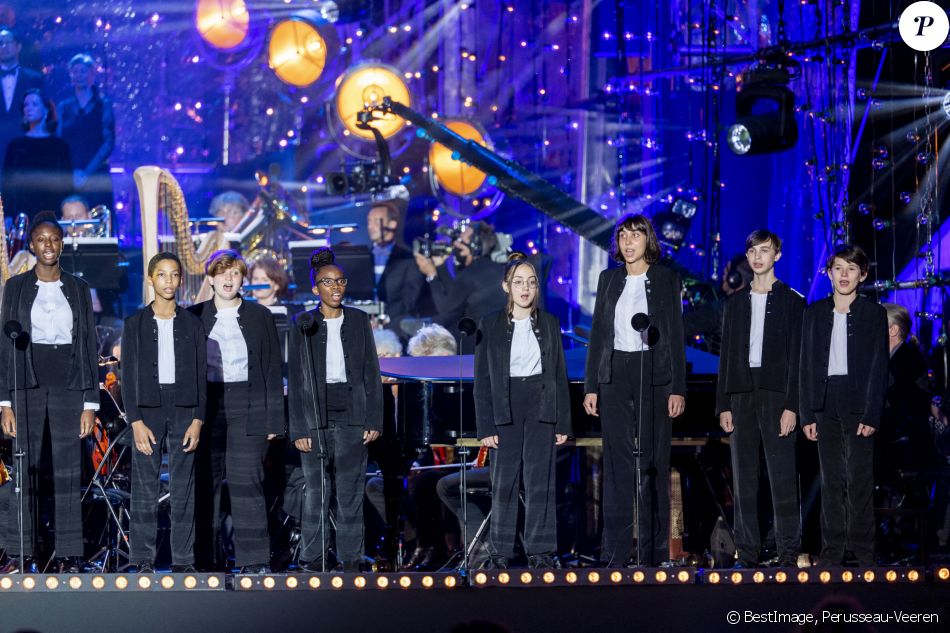 Exclusif - La chorale lors de l'évènement "Le Concert de Paris" depuis le Champ-de-Mars à l'occasion de la Fête Nationale du 14 Juillet 2021. © Perusseau-Veeren/Bestimage