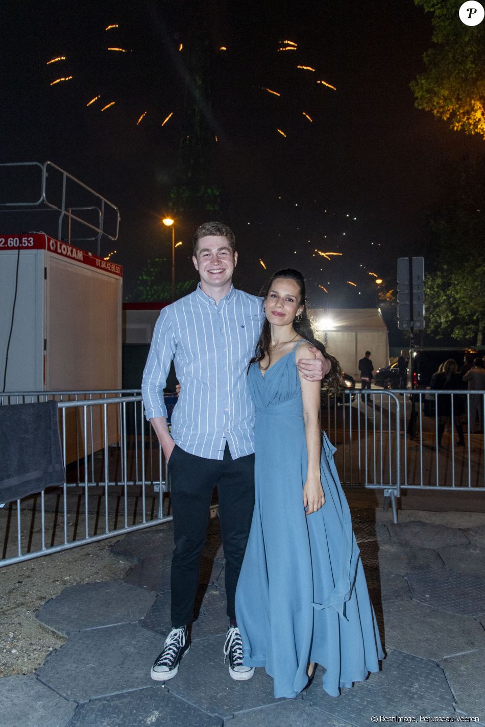 Exclusif - Raphaëlle Moreau et son compagnon en backstage lors de l'évènement "Le Concert de Paris" depuis le Champ-de-Mars à l'occasion de la Fête Nationale du 14 Juillet 2021. © Perusseau-Veeren/Bestimage