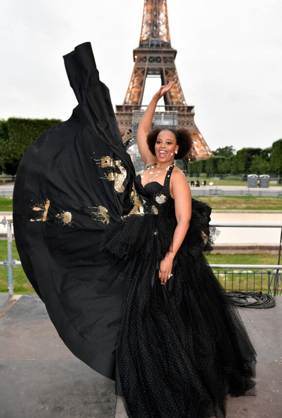 Exclusif - Pretty Yende en backstage lors de l'évènement "Le Concert de Paris" depuis le Champ-de-Mars à l'occasion de la Fête Nationale du 14 Juillet 2021.  © Perusseau-Veeren/Bestimage