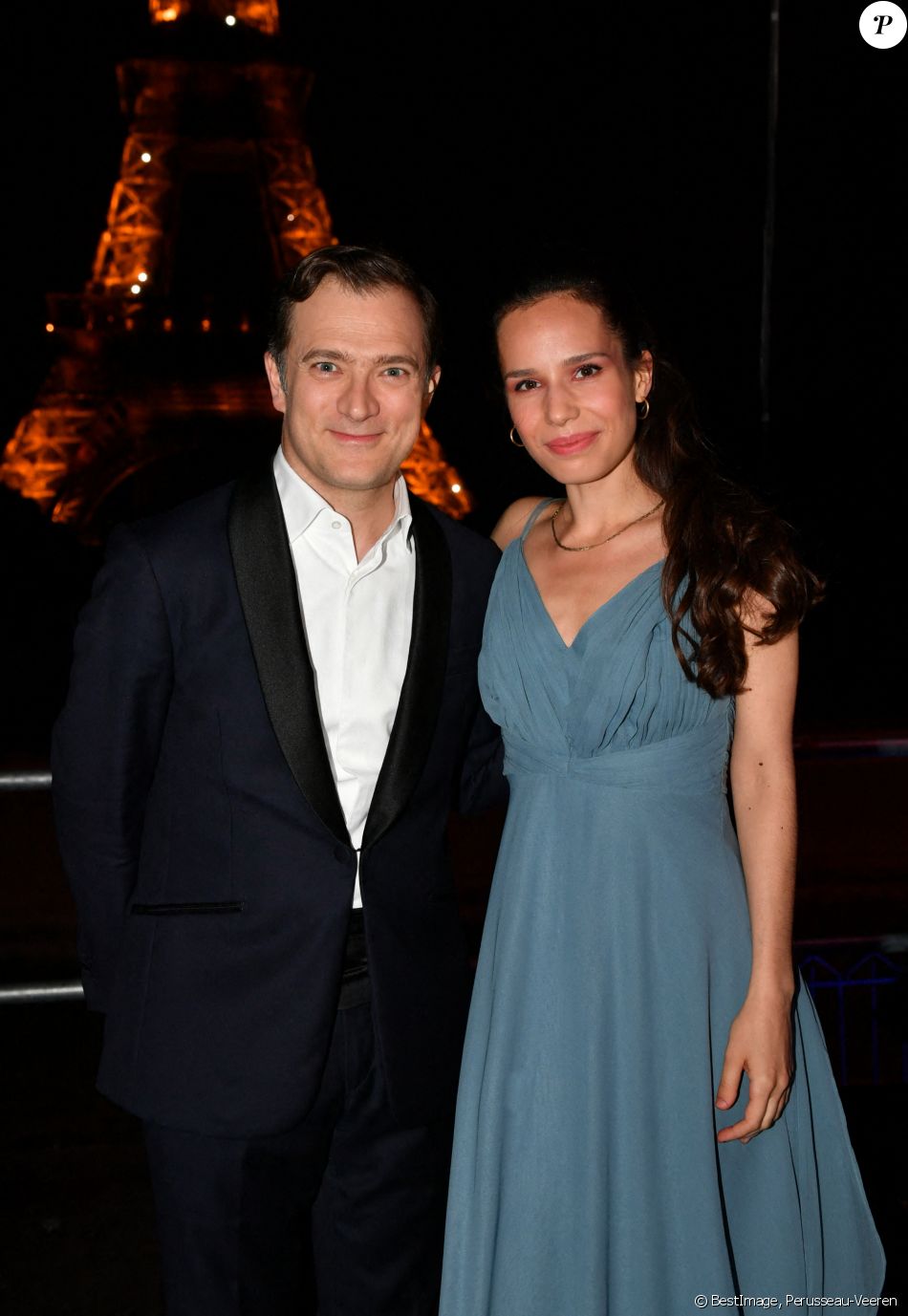 Exclusif - Renaud Capuçon et Raphaëlle Moreau en backstage lors de l'évènement "Le Concert de Paris" depuis le Champ-de-Mars à l'occasion de la Fête Nationale du 14 Juillet 2021. © Perusseau-Veeren/Bestimage