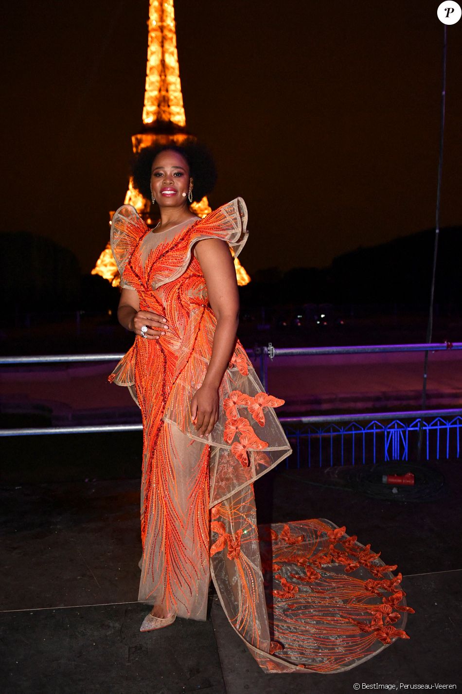 Exclusif - Pretty Yende en backstage lors de l'évènement "Le Concert de Paris" depuis le Champ-de-Mars à l'occasion de la Fête Nationale du 14 Juillet 2021. © Perusseau-Veeren/Bestimage
