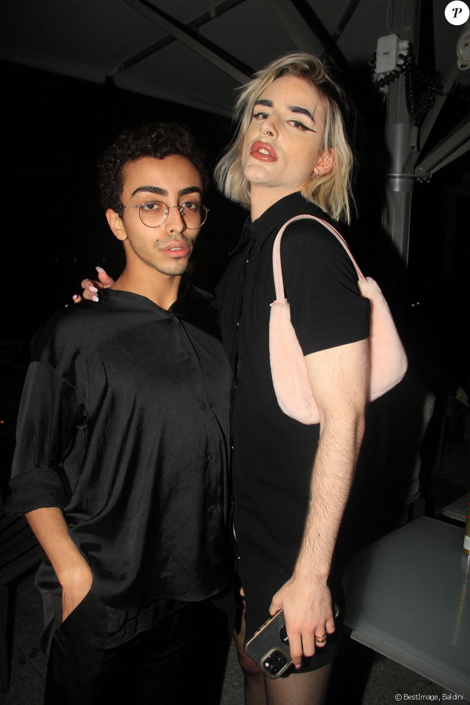 Exclusif - Bilal Hassani et Lucas Dorable - Soirée Hot Spot au Centre Georges Pompidou à Paris, le 21 juin 2021. © Baldini/Bestimage