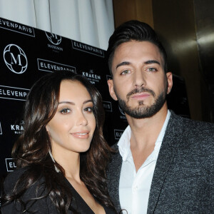 Nabilla Benattia et Thomas Vergara à la soirée Eleven Paris lors de la fashion week.