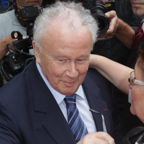 Phillipe Bouvard - Enregistrement de la dernière émission "Les Grosses Têtes" par Philippe Bouvard, dans les studios de la radio RTL à Paris. Le 25 juin 2014.