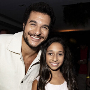 Exclusif - Amir Haddad et Rebecca Sayaque (The Voice Kids) - Le Grand Dîner du 14 juillet, sur le rooftop de l'hôtel Pullman Tour Eiffel à Paris, France, le 14 juillet 2021. © Jack Tribeca/Bestimage 