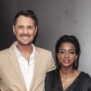 Exclusif - Vincent Cerutti et Hapsatou Sy - Le Grand Dîner du 14 juillet, sur le rooftop de l'hôtel Pullman Tour Eiffel à Paris, France, le 14 juillet 2021. © Jack Tribeca/Bestimage 