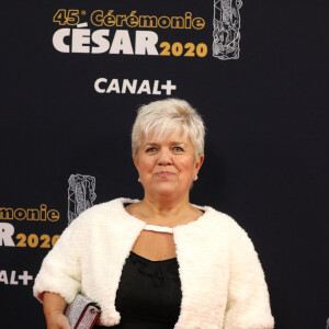Mimie Mathy - Tournage de la série " Dix Pour Cent " lors de la 45ème cérémonie des César à la salle Pleyel à Paris, le 28 février 2020. © Dominique Jacovides/Olivier Borde/Bestimage 