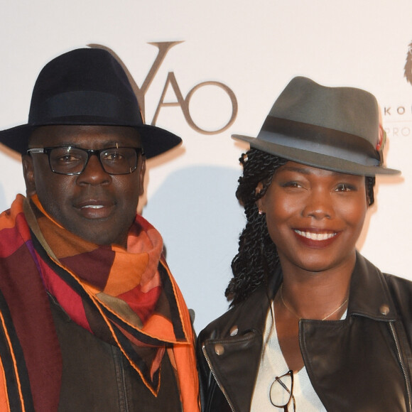 Lilian Thuram et sa compagne Kareen Guiock - Avant-première du film "Yao" au cinéma Le Grand Rex à Paris le 15 janvier 2019. © Coadic Guirec/Bestimage