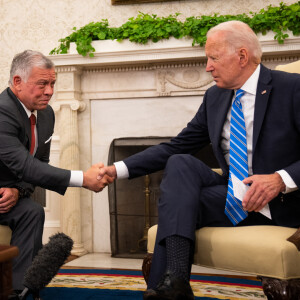 Le président américain Joe Biden et le roi Abdallah II à la Maison Blanche, le 19 juillet 2021.