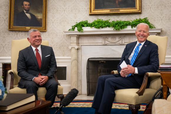 Le président américain Joe Biden et le roi Abdallah II à la Maison Blanche, le 19 juillet 2021.