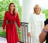 Visite de Rania de Jordanie à la Maison Blanche avec la First Lady Jill Biden.