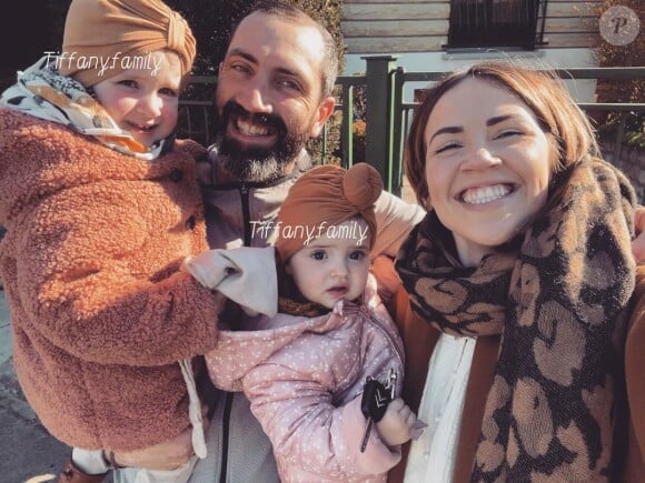 Tiffany Cruchou avec Justin et ses filles Romy et Zélie