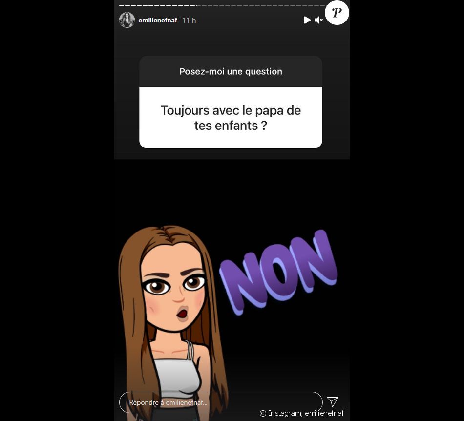 Emilie Nef Naf révèle être séparée de Jérémy Menez - Instagram