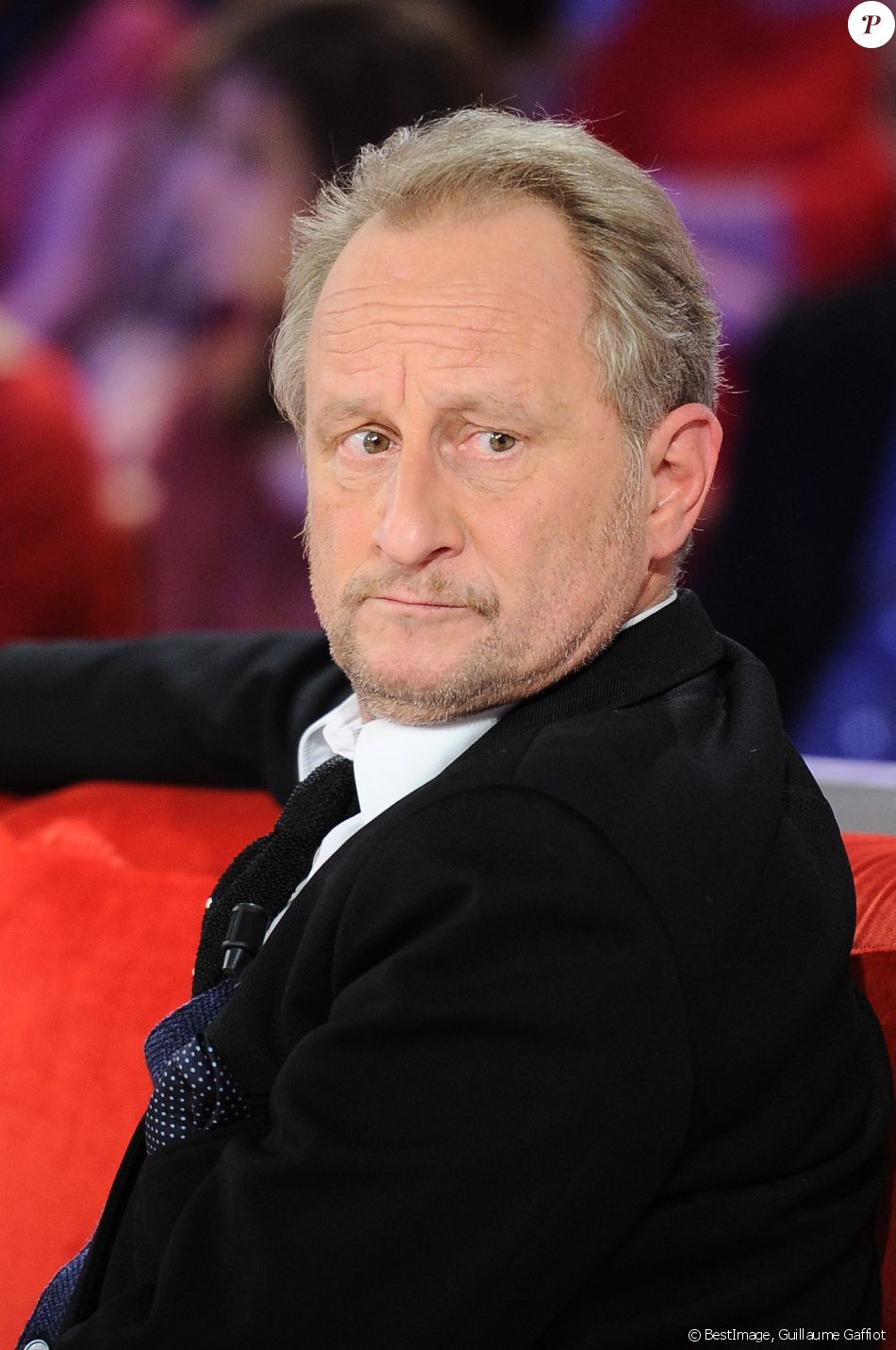 Exclusif - Benoit Poelvoorde - Enregistrement de l'émission "Vivement Dimanche" au studio Gabriel, le 20 mars 2019. © Guillaume Gaffiot / Bestimage