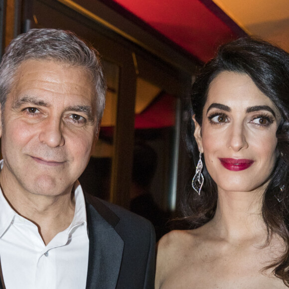 Amal Alamuddin et son mari - Dîner de la cérémonie des César au Fouquet's à Paris. Le 24 février 2017 © Olivier Borde-Dominique Jacovides / Bestimage