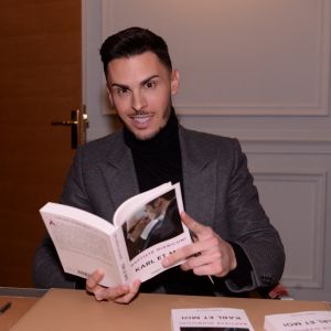 Baptiste Giabiconi lors du lancement du livre "Karl et moi" de Baptiste Giabiconi au Royal Monceau à Paris . © Rachid Bellak/Bestimage 