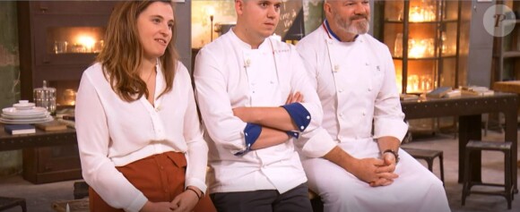 Martin, sa compagne et Philippe Etchebest - épisode de "Top Chef 2020" du 6 mai, sur M6