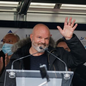 Philippe Etchebest lors du rassemblement national des métiers de l'hôtellerie, de la restauration, du tourisme à l'appel de l'UMIH et le GNI à l'esplanade des Invalides à Paris le 14 décembre 2020. © Christophe Clovis / Bestimage