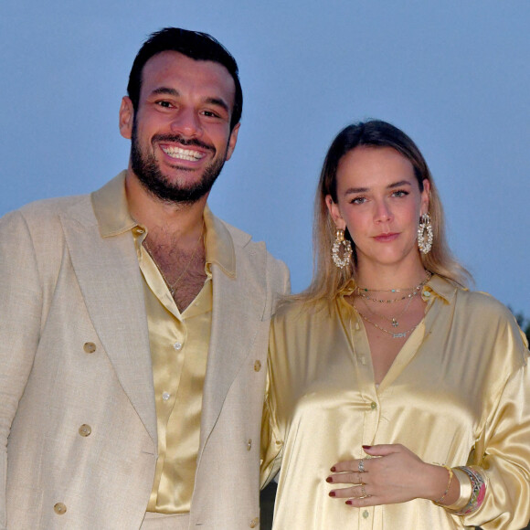 Maxime Giaccardi et Pauline Ducruet - Traditionnelle soirée d'été de Fight Aids Monaco au Sporting Club de Monaco. © Bruno Bebert/PRM/Bestimage