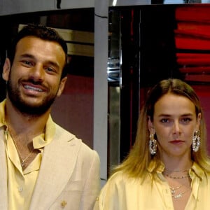 Maxime Giaccardi et Pauline Ducruet durant la traditionnelle soirée d'été de Fight Aids Monaco au Sporting Club de Monaco, le 24 juillet 2021. © Bruno Bebert/PRM/Bestimage