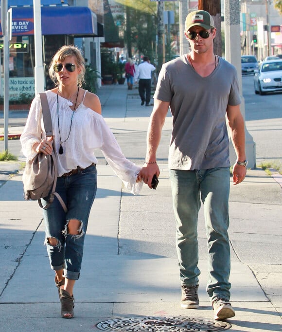 Chris Hemsworth et Elsa Pataky à Hollywood, le 12 janvier 2012.