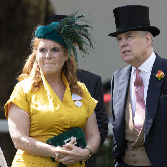 Sarah Ferguson, le prince Andrew, duc d'York - La famille royale d'Angleterre assiste aux courses de chevaux à Ascot.