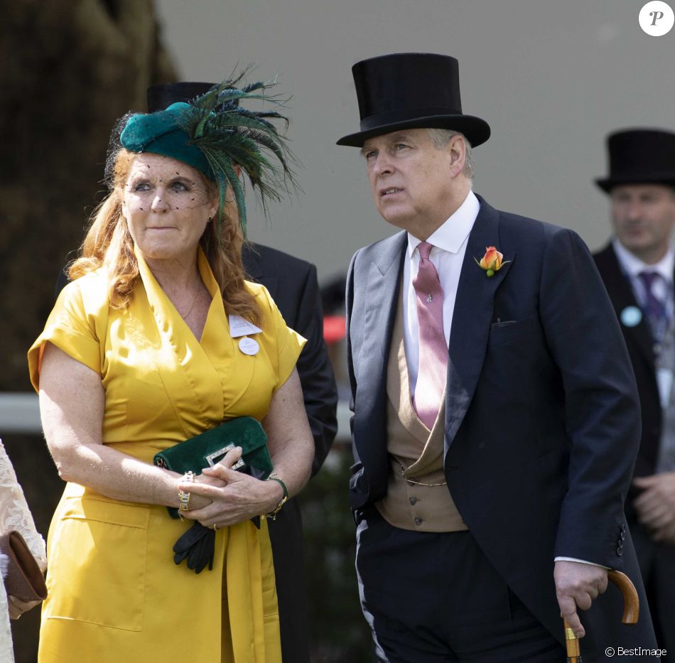 Sarah Ferguson, le prince Andrew, duc d&#039;York - La famille royale d&#039;Angleterre assiste aux courses de chevaux à Ascot.