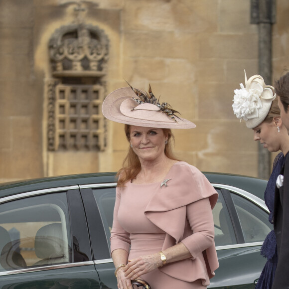 Sarah Ferguson, duchesse d'York - Mariage de Lady Gabriella Windsor avec Thomas Kingston dans la chapelle Saint-Georges du château de Windsor le 18 mai 2019.