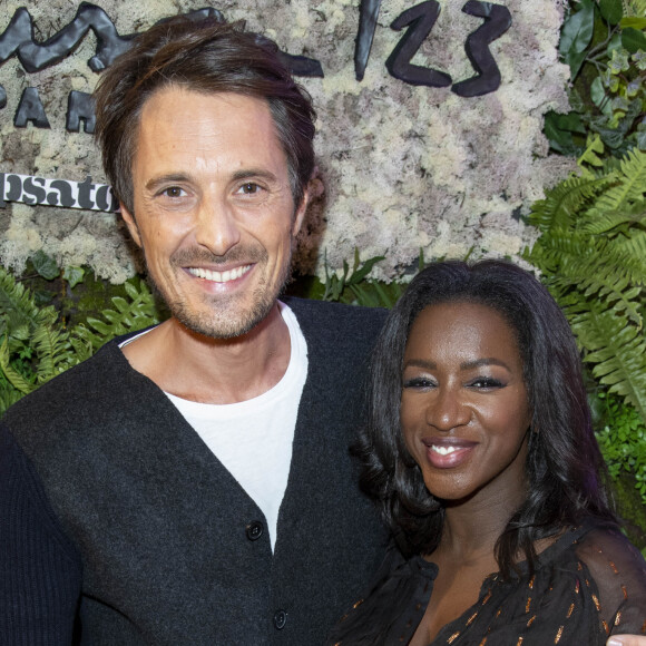 Vincent Cerutti et sa compagne Hapsatou Sy (enceinte de son deuxième enfant) - Inauguration du Concept Store Maison 123 Paris et HapsatouSy rue de la Chaussée d'Antin dans le 9ème arrondissement de Paris, France, le 19 septembre 2019. © Pierre Perusseau/Bestimage