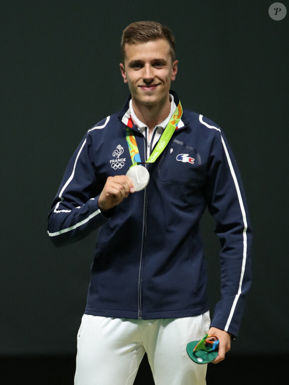 Le Français Jean Quiquampoix médaillé d'or au tir rapide à 25 mètres aux Jeux de Tokyo, le 2 août 2021