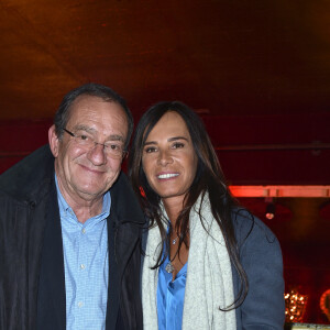 Exclusif - Jean-Pierre Pernaut et sa femme Nathalie Marquay - Les célébrités assistent au One Woman Show de l'humoriste E.Poux "Le syndrome du Playmobil" au Casino de Paris, France, le 15 avril 2019. © Giancarlo Gorassini/Bestimage