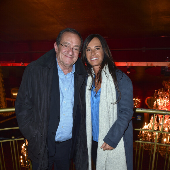 Exclusif - Jean-Pierre Pernaut et sa femme Nathalie Marquay - Les célébrités assistent au One Woman Show de l'humoriste E.Poux "Le syndrome du Playmobil" au Casino de Paris, France, le 15 avril 2019. © Giancarlo Gorassini/Bestimage