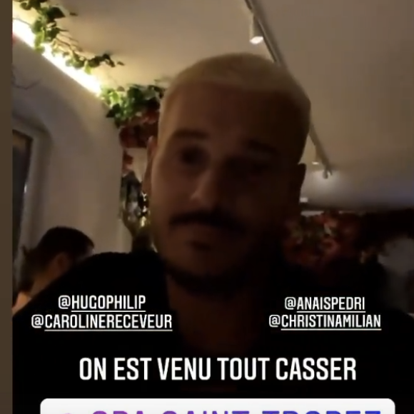 Caroline Receveur et Hugo Philip ont passé la soirée avec Matt Pokora et Christina Milian à Saint-Tropez - Instagram