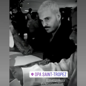 Caroline Receveur et Hugo Philip ont passé la soirée avec Matt Pokora et Christina Milian à Saint-Tropez - Instagram