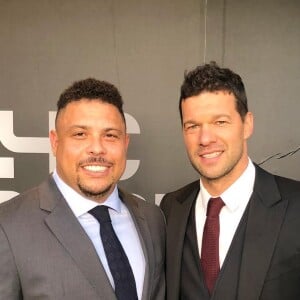 Michael Ballack et le joueur brésilien Ronaldo.