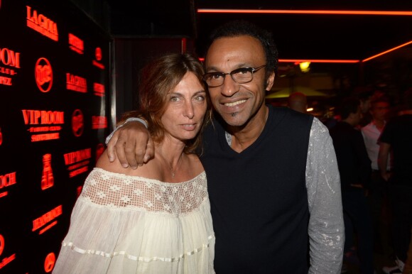 Manu Katché et sa femme Laurence à la soirée VIP Room à Saint-Tropez le 5 août 2014.