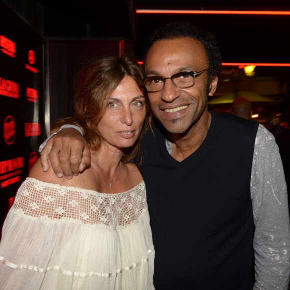 Manu Katché et sa femme Laurence à la soirée VIP Room à Saint-Tropez le 5 août 2014.