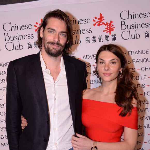 Camille Lacourt et sa compagne Alice Detollenaere lors du déjeuner d'affaires "Edition Spéciale Femmes" de la 5ème édition du Chinese Business Club à l'occasion de la journée internationales des droits des femmes au Pavillon Cambon Potel et Chabot, à Paris © Rachid Bellak/Bestimage