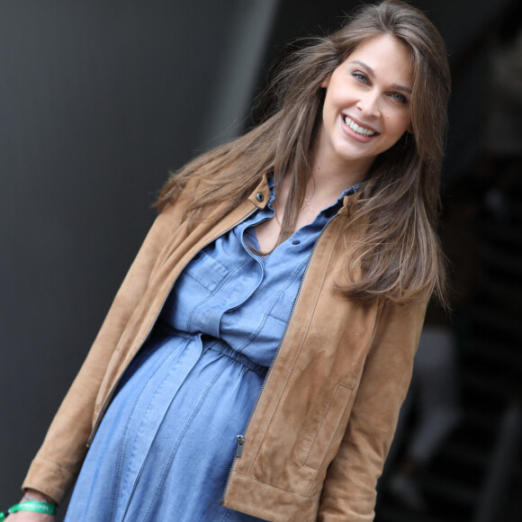 Ophélie Meunier (enceinte) dans le village des internationaux de France de tennis de Roland Garros à Paris, France, le 8 juin 2019. ©Jacovides-Moreau / Bestimage 