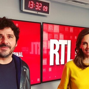 Ophélie Meunier a reçu Patrick Fiori à l'antenne de RTL. Février 2021