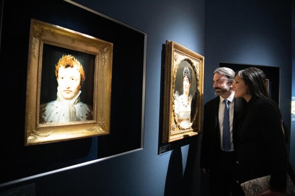 Le prince Joachim Murat et son épouse la princesse Yasmine (enceinte) visitent l'exposition "Joséphine Napoléon, une histoire (extra)ordinaire" chez Chaumet, à Paris, le 5 mai 2021. Photo by David Niviere