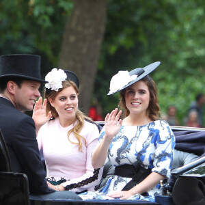 La princesse Beatrice d'York, la princesse Eugenie d'York et son mari Jack Brooksbank - La parade Trooping the Colour 2019, célébrant le 93ème anniversaire de la reine Elisabeth II, au palais de Buckingham, Londres, le 8 juin 2019.