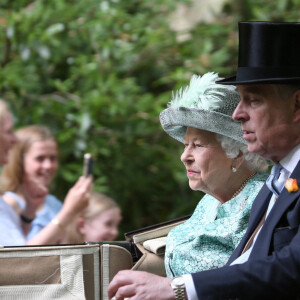 Le prince Andrew, duc d'York - La reine Elisabeth II d'Angleterre lors du 5ème jour du Royal Ascot 2018 a Ascot le 23 juin 2018